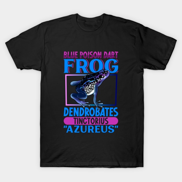Blue Poison Dart Frog T-Shirt by Modern Medieval Design